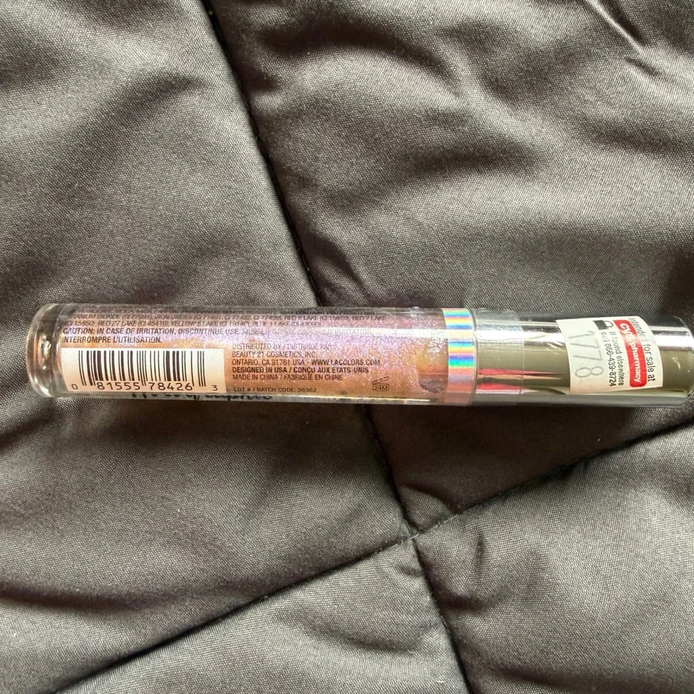 L.A. Colors Holographic Lip Gloss Womens OS Pink New Iridescent Prismatic Glow